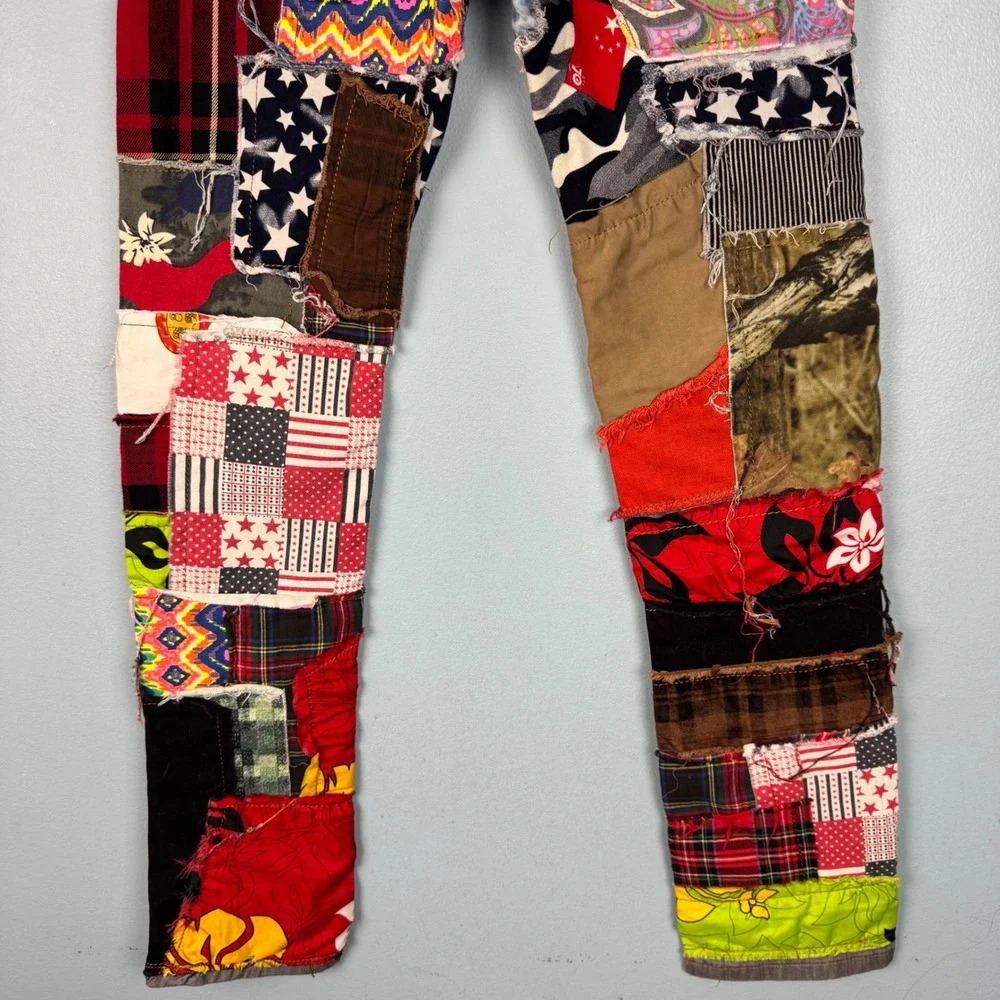 Biepa Jeans Women's 28 Patchwork Denim Jeans Pants‎ Americana Patriotic Hip Hop